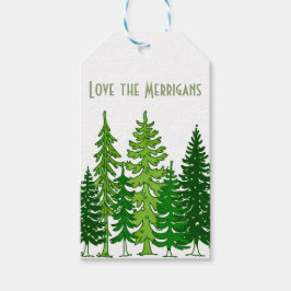 常緑クリスマス ギフトタグ