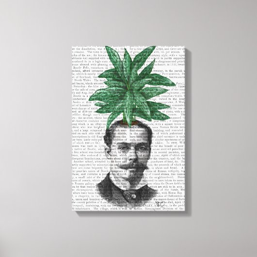 常緑中国の頭部植物頭部 キャンバスプリント (正面)