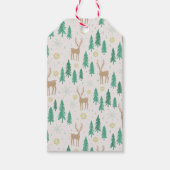 常緑冬の森のクリスマストナカイ ギフトタグ (正面)