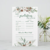 常緑冬ベビー予測とアドバイスカード (スタンド正面)