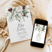 常緑冬70誕生祝い 招待状