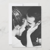 常緑松樹の山々 フォト ウェディング 招待状 (裏面)