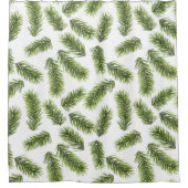 常緑枝パターン シャワーカーテン (正面)