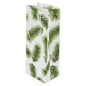 常緑枝パターン ワインギフトバッグ (正面アングル)