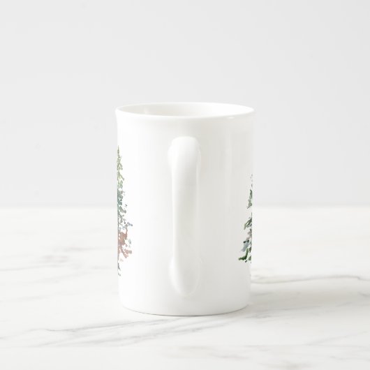 常緑森林樹 ボーンチャイナマグカップ (裏面)