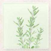 常緑植物性自然 ガラスコースター (正面)