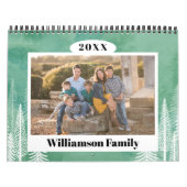 常緑樹が家族の写真を作成 カレンダー (カバー)