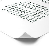 常緑樹と木綿の結婚花の座席表 ポスター (角)