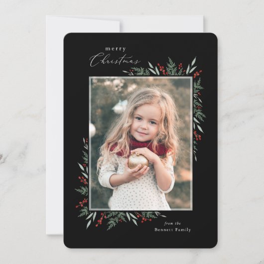 常緑樹と果実 (正面)