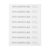 常緑樹の列の差出人住所ラベル ラップアラウンドラベル (シート)