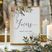 常緑樹の好意は徴候を示す。冬の赤ちゃんシャワーの好意 ポスター