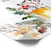 常緑樹の好意は徴候を示す。冬の赤ちゃんシャワーの好意 ポスター (角)