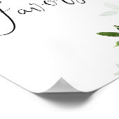 常緑樹の好意は徴候を示す。冬の赤ちゃんシャワーはPを好む ポスター (角)