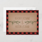 常緑樹の枝は素朴日付を保存する 案内ポストカード (正面/裏面)