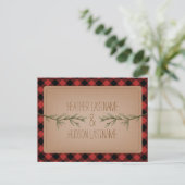 常緑樹の枝は素朴日付を保存する 案内ポストカード (スタンド正面)