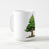常緑樹の森 コーヒーマグカップ (正面左)