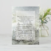 常緑樹の雪山　披露宴のみの結婚式 招待状 (スタンド正面)