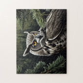 常緑樹林に生息するフクロウ ジグソーパズル (縦)