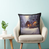 常緑樹素朴間の神秘的なログキャビン クッション (椅子)