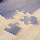 常緑樹素朴間の神秘的なログキャビン ジグソーパズル (側面)