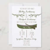 常緑樹+カヌー結婚ズ 招待状 (正面)