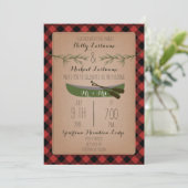 常緑樹 + カヌー プラッド 結婚式 招待状 (スタンド正面)