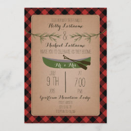 常緑樹 + カヌー プラッド 結婚式 招待状