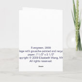 常緑樹 カード (裏面)