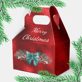 常緑樹、果実、グリーンボウ赤フェイク箔 フェイバーボックス