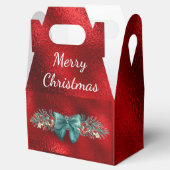 常緑樹、果実、グリーンボウ赤フェイク箔 フェイバーボックス (オープン)