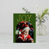 常緑純粋な喜び 箔シーズンポストカード (立ち正面)