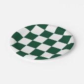 常緑緑/白市松模様に ペーパープレート (アングル)