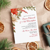 常緑花冬の結婚式 招待状