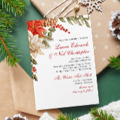 常緑花冬の結婚式 招待状