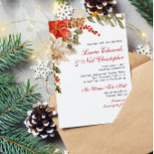 常緑花冬の結婚式 招待状