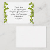 常緑葉サンキューカード ノートカード (正面/裏面)