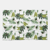 常緑葉パターン キッチンタオル (横)