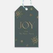 常緑雪モダン片の喜び ギフトタグ (正面)
