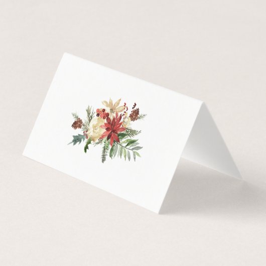 常緑 - 冬の木々の中でクリスマスの写真 (裏面)