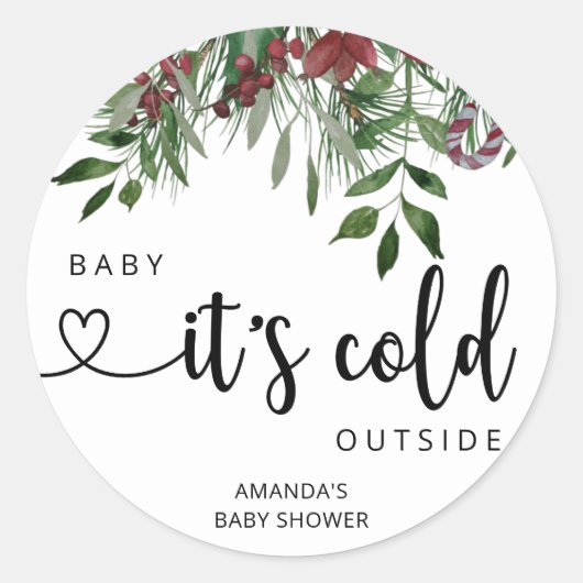 常緑Baby it's cold outside ラウンドシール (正面)