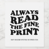 常読にプリント素晴らしベビーの発表 ワインラベル (シングルラベル)