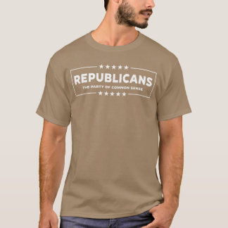 常識ある共和党保守党支持者 Tシャツ