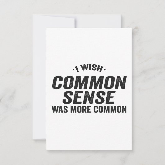常識がもっと当たり前の贈り物だったらおもしろいよかった サンキューカード (正面)
