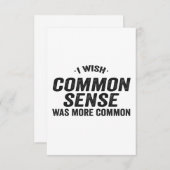 常識がもっと当たり前の贈り物だったらおもしろいよかった サンキューカード (正面/裏面)