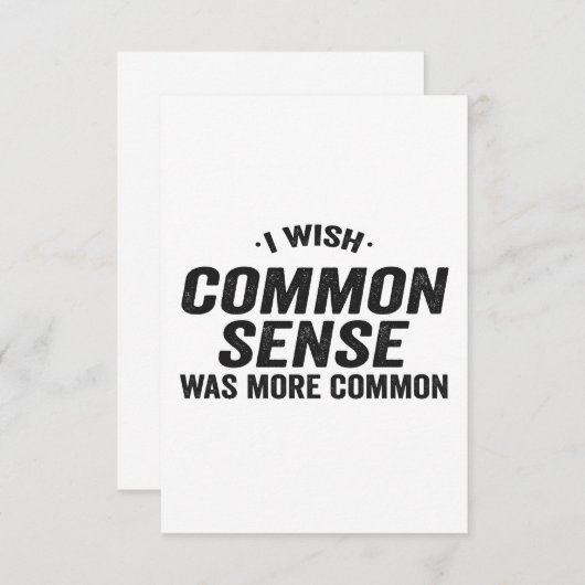 常識がもっと当たり前の贈り物だったらおもしろいよかった サンキューカード (正面/裏面)