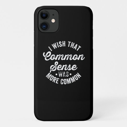 常識がもっと普通のユーモアだったらいいのにと思う Case-Mate iPhoneケース (裏面)