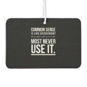 常識は消臭剤のようなものだ カーエアーフレッシュナー (正面)