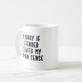 常識もしを破ってごめんなさい コーヒーマグカップ (正面左)