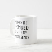 常識もしを破ってごめんなさい コーヒーマグカップ (正面左)