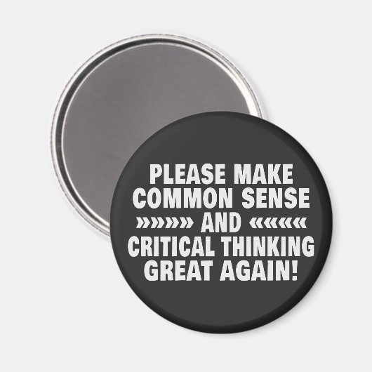 常識を作り出し批判的に考えるする マグネット (正面/裏面)